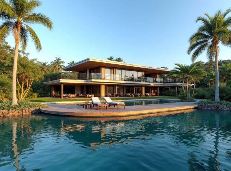Casa com Píer Privativo — Vista para Serra da Mesa